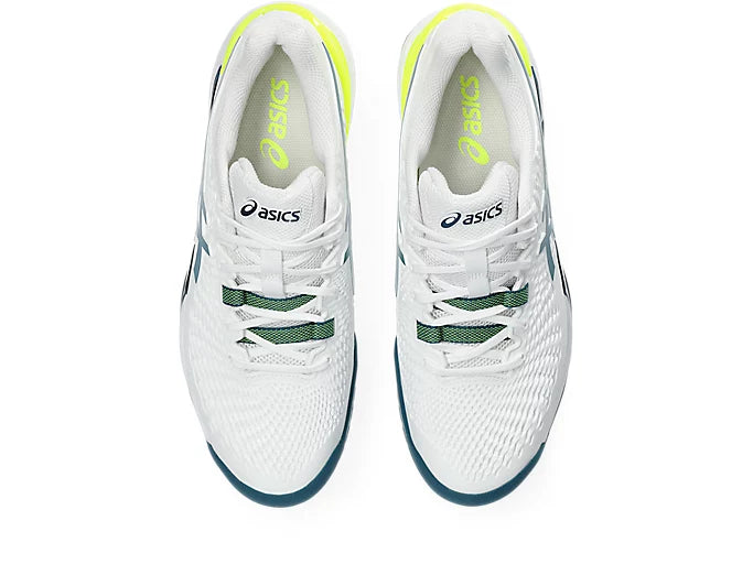 Asics Gel Resolution White/Restful Teal Men's Tennis Shoes 2023 NEW  ARRIVAL