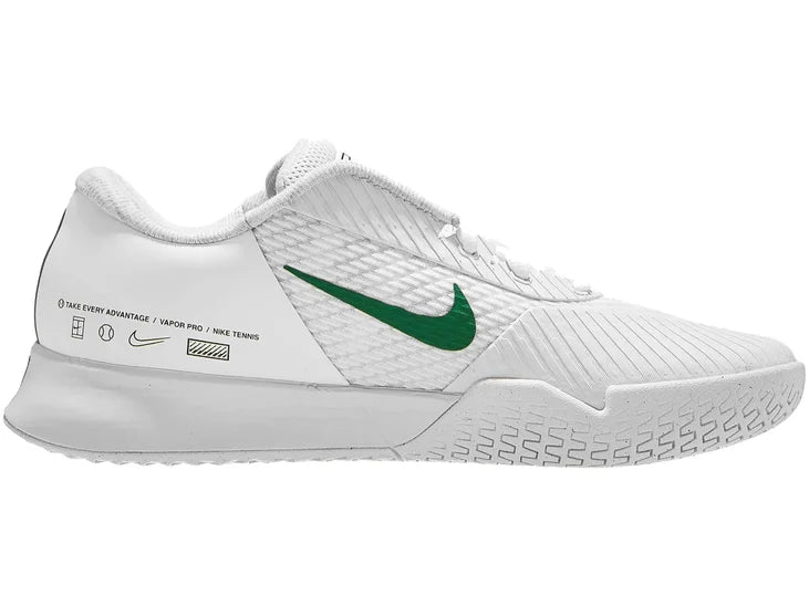 Nike Vapor Pro 2 White/Kelly Green Men's Tennis Shoes - 2023 NEW ARRIV –  MASTERS RACKET