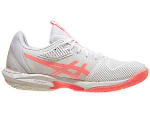 Asics Solution Speed FF 3 White/Sun Cor Women's Tennis Shoes - 2024 NEW ARRIVAL