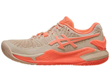 Load image into Gallery viewer, Asics Gel Resolution 9 Pearl/Sun Coral Women's Tennis Shoes - 2023 NEW ARRIVAL