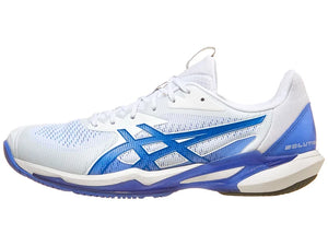 Asics Solution Speed FF 3 White/Tuna Blue Men's Tennis Shoes - 2024 NEW ARRIVAL