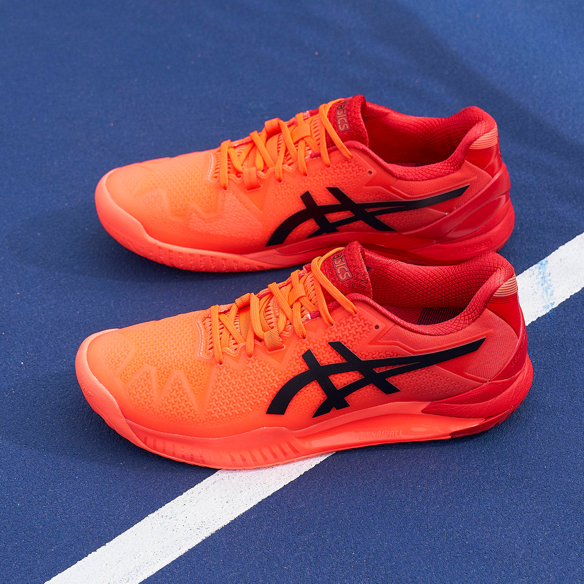 Asics Gel Resolution Sunrise Red Men's and Women’s Tennis Shoes NEW ARRIVAL