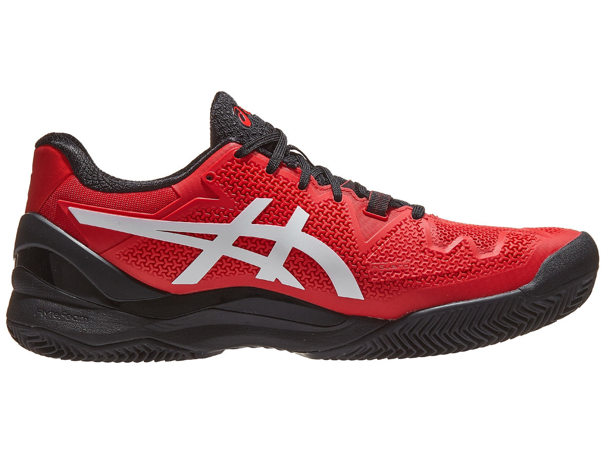 Asics Gel Resolution 8 Electric Red White Men s Tennis Shoes 2022 NEW ARRIVAL