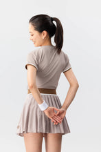 Load image into Gallery viewer, FENC Womens pleated tennis skirt brown Primeflex™︎ - 2024 NEW ARRIVAL
