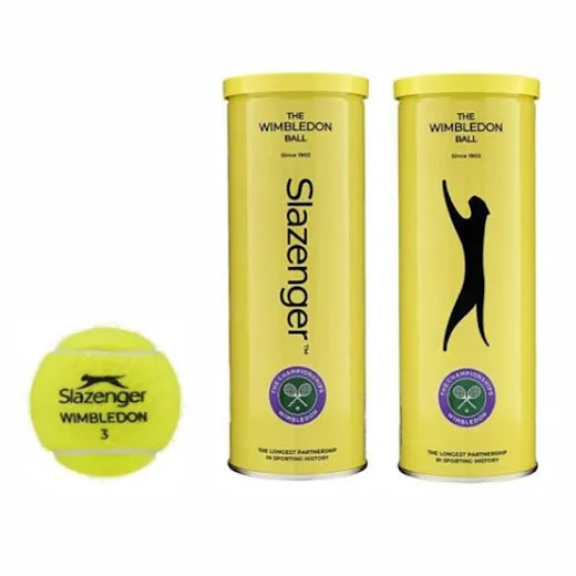 Slazenger Wimbledon Tennis Balls (3 Balls version or 4 Balls version)