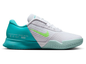 Nike Vapor Pro 2 Wide White/Teal/Lime Women's Tennis Shoes - 2023 NEW ARRIVAL