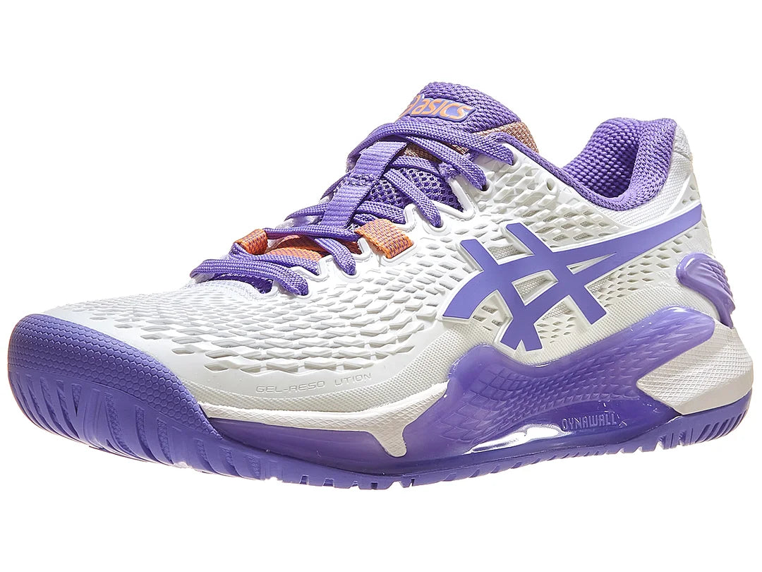 Asics Gel Resolution 9 White Amethyst Women s Tennis Shoes 2023 NEW ARRIVAL