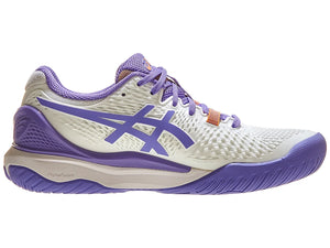 Asics Gel Resolution 9 White/Amethyst Women's Tennis Shoes - 2023 NEW ARRIVAL