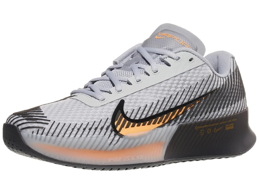 Nike Zoom Vapor 11 Wolf Grey Orange Bk Men s Tennis Shoes 2024 NEW ARRIVAL