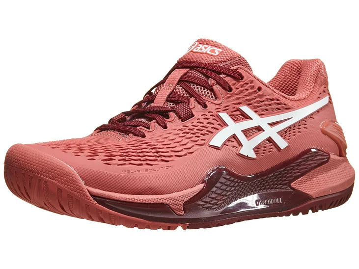 Asics Gel Resolution 9 Light Garnet/White Women's Tennis Shoes - 2023 NEW ARRIVAL