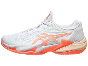 Asics Court FF 3 White/Sun Coral Women's Tennis Shoes - 2023 NEW ARRIVAL