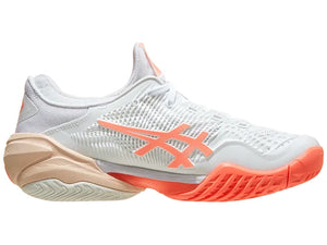 Asics Court FF 3 White/Sun Coral Women's Tennis Shoes - 2023 NEW ARRIVAL