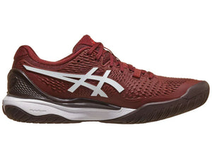 Asics Gel Resolution 9 Antique Red/White Men's Tennis Shoes - 2023 NEW ARRIVAL