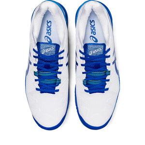 Asics Gel Resolution 8 White/Blue Men's Tennis Shoes - NEW ARRIVAL