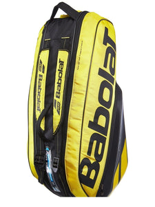 Babolat Pure Aero Racquet Holder 6 Pack Bag Black/Yellow