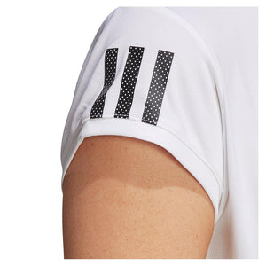 Adidas Women's Club 3 Stripe Tennis Top - White