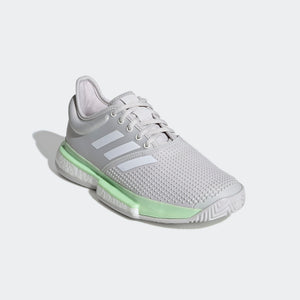 Adidas Solecourt Women's shoes (Glow Green / Cloud White / Grey One)