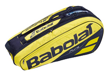 Load image into Gallery viewer, Babolat Pure Aero Racquet Holder 6 Pack Bag Black/Yellow
