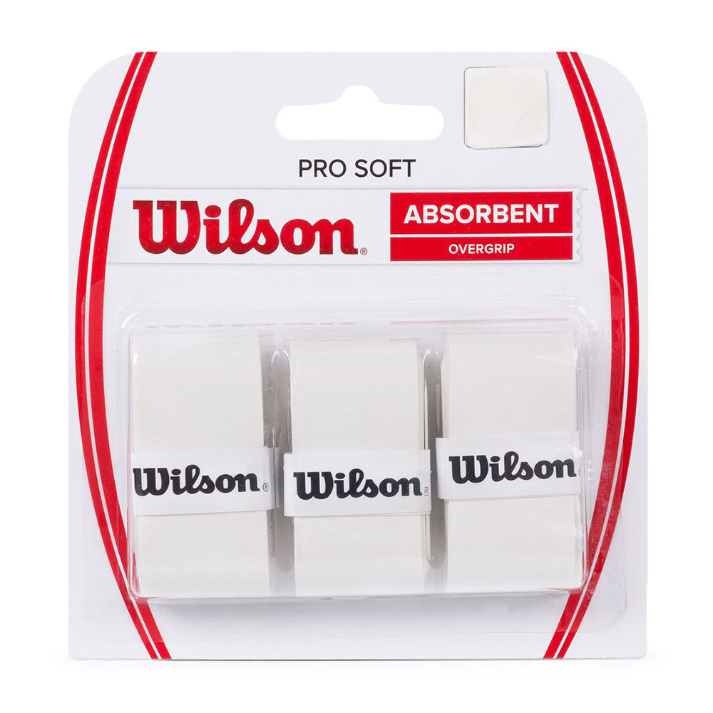 Wilson Pro Overgrip Absorbent - 3 Pack White