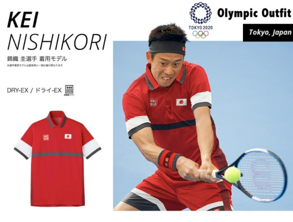 Uniqlo x Kei Nishikori DryEX Polo Shirt Tokyo Olympics Red 438274 Size L  NWT  eBay
