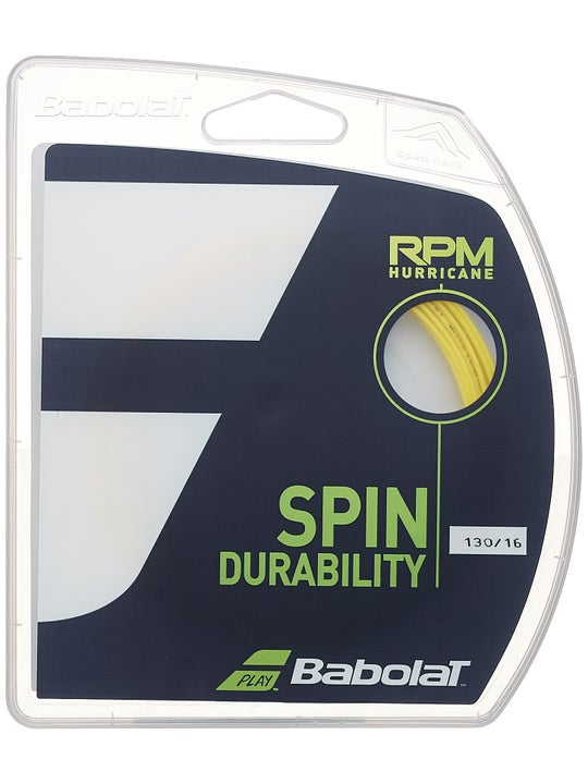 Babolat RPM Hurricane 16 1.30 or 18 1.20 String Yellow or Natural