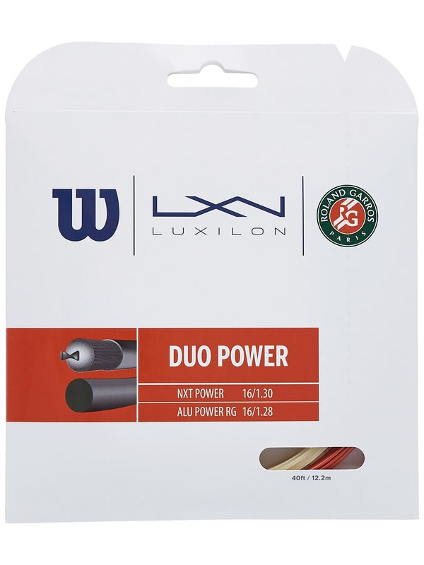 Wilson Duo Power Roland Garros String Set 1.30/16 (ALU Power - Red / NXT Power - Natural )