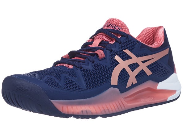 Asics Gel Resolution 8 Peacoat/Rose Gold Women's Tennis Shoes - NEW ARRIVAL
