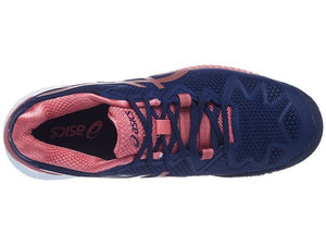 Asics Gel Resolution 8 Peacoat/Rose Gold Women's Tennis Shoes - NEW ARRIVAL
