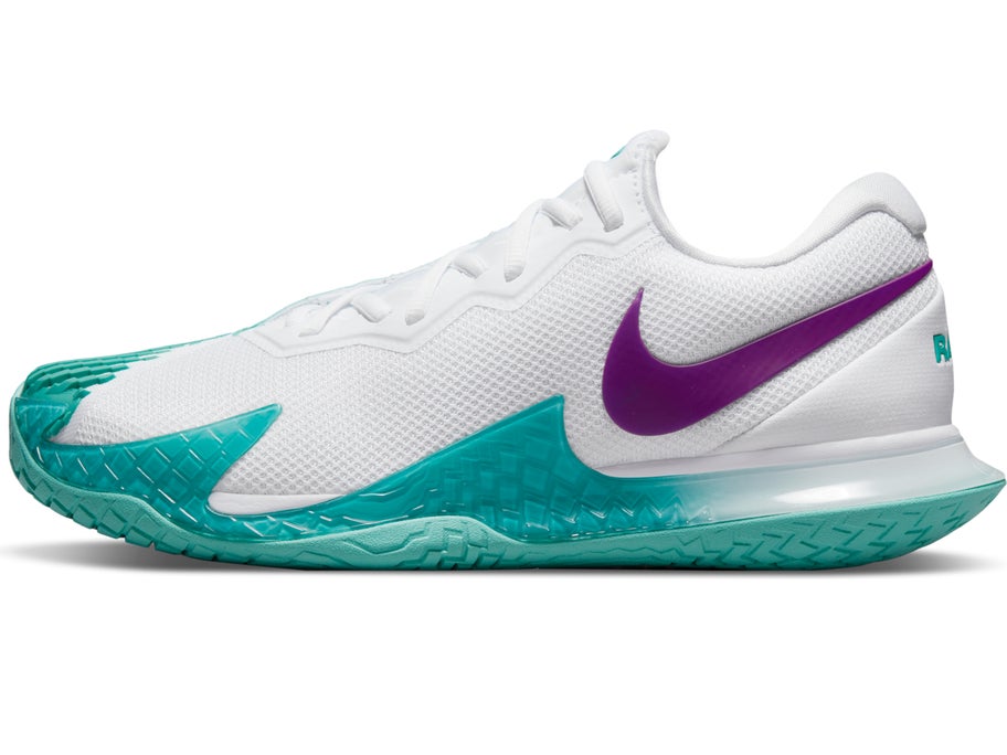 Nike Air Zoom Vapor Cage 4 Rafa White/Teal Men's Tennis Shoes - NEW ARRIVAL