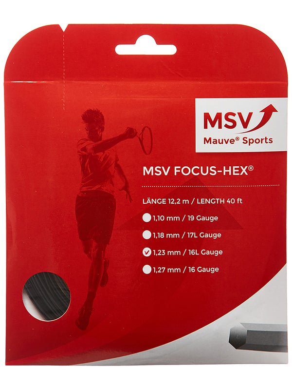 MSV Focus Hex 16L (1.23) String (Color: Black or Yellow)